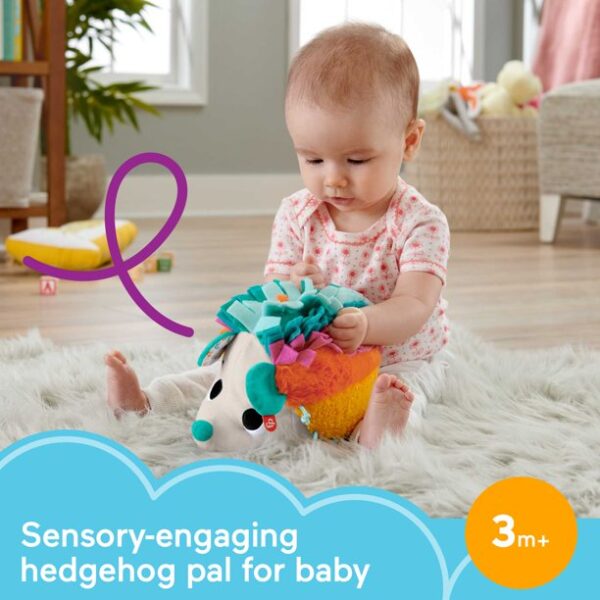 Fisher-Price Newborn Plush Toy with Sensory Details, Cuddle N' Snuggle Hedgehog - Image 4