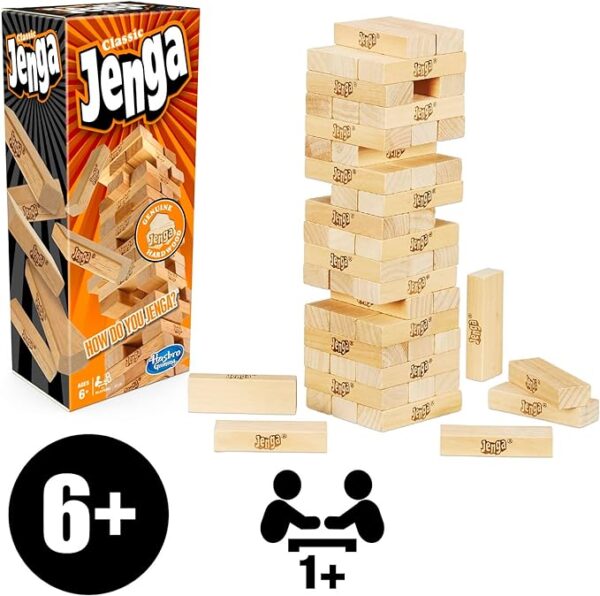 Hasbro Jenga Classic Game with Genuine Hardwood Blocks - Image 3