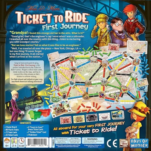 Ticket to Ride First Journey Board Game - Image 2