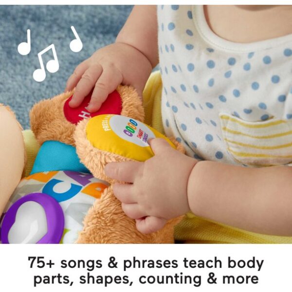 Fisher-Price Plush Puppy Baby Toy with Smart Stages Learning Content and Lights, Laugh & Learn - Image 4