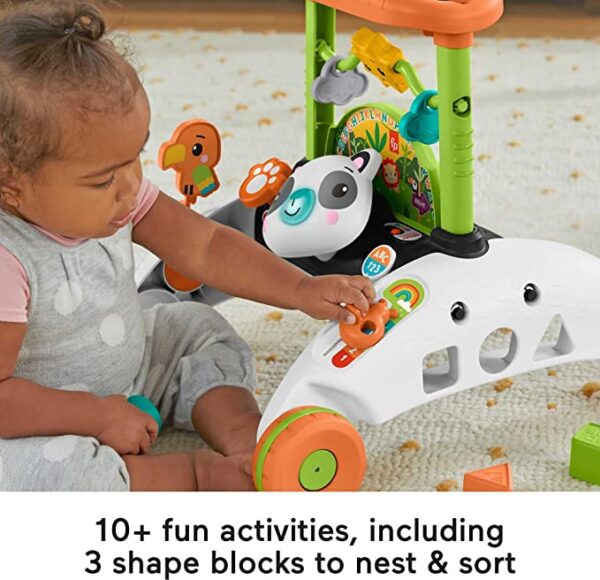 Fisher-Price 2-Sided Steady Speed Panda Walker, interactive baby walking toy with activities and learning songs - Image 3