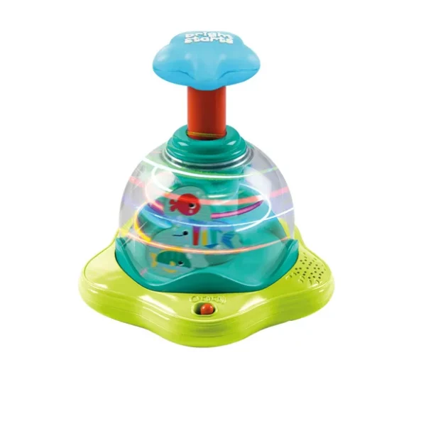 Bright Starts Press & Glow Spinner Baby Toy with Lights and Sounds, Unisex, Ages 6 months + - Image 3