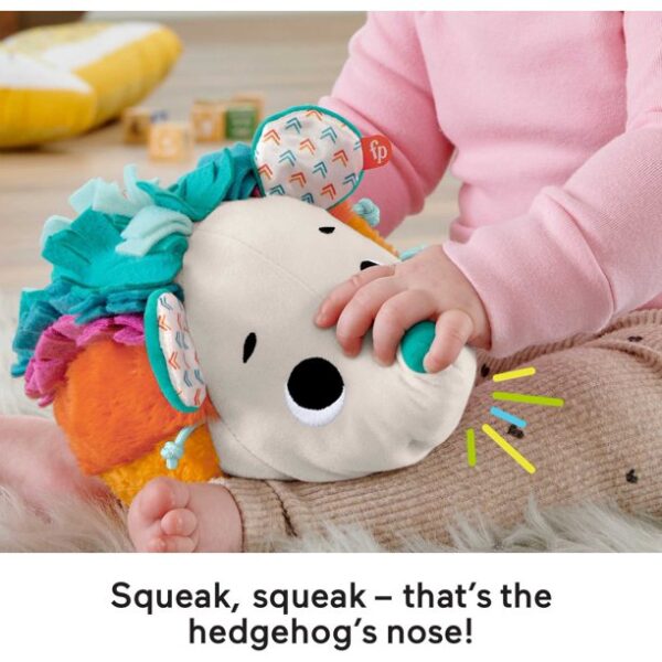 Fisher-Price Newborn Plush Toy with Sensory Details, Cuddle N' Snuggle Hedgehog - Image 2